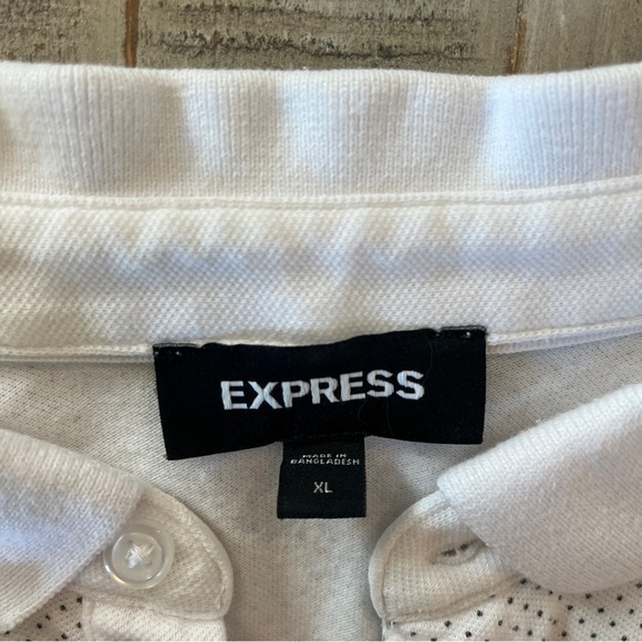 Men’s Express white polo extra large - xl - Picture 4 of 5